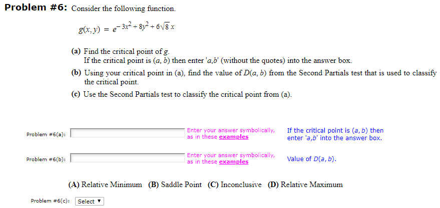 Solved Problem #6: Consider the following function. (a) Find | Chegg.com