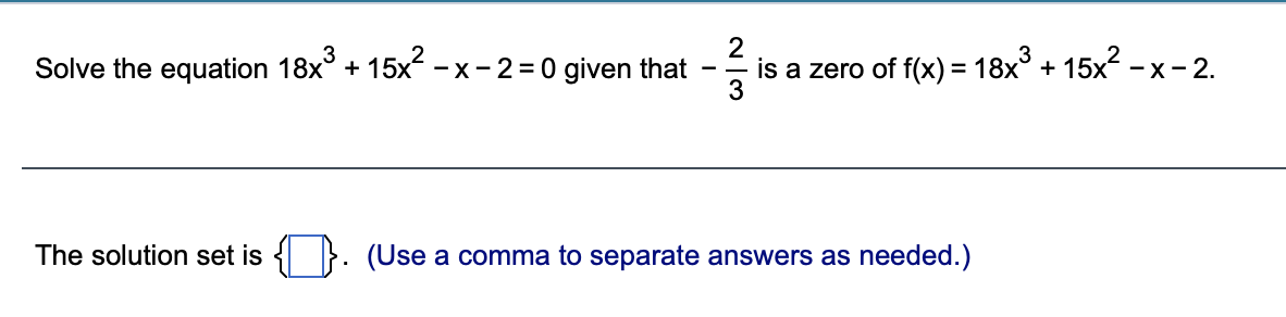 solve 3x 2 15x 18 0