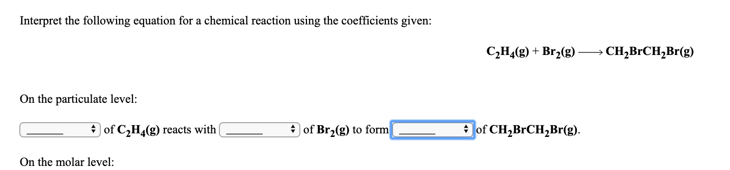 Solved Interpret the following equation for a chemical Chegg