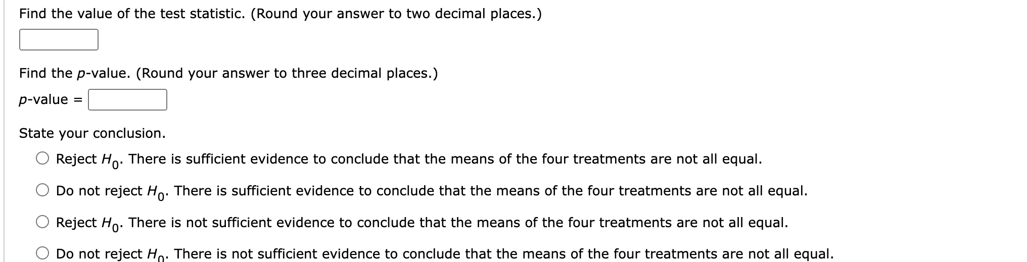 Solved Use α=0.05 to test for any significant differences. | Chegg.com