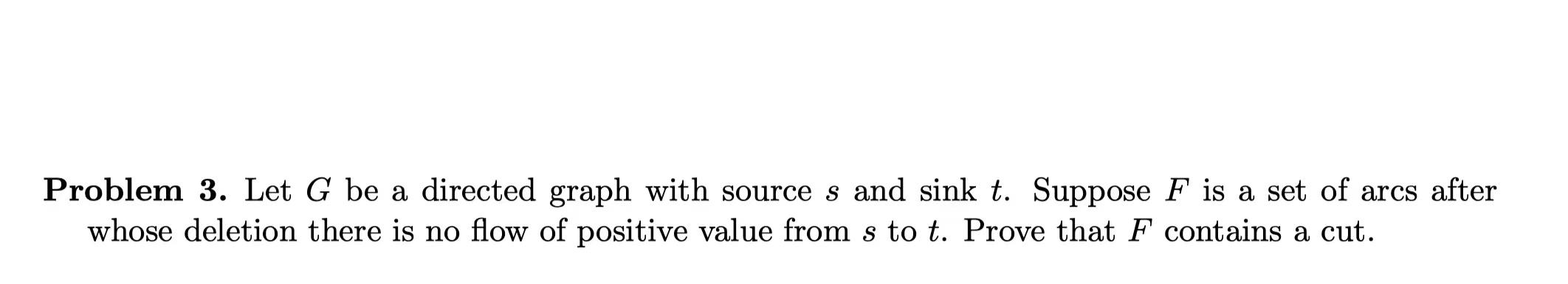 Solved Problem 3. Let G be a directed graph with sources and | Chegg.com