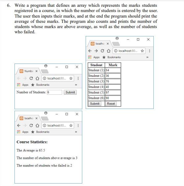 Solved 6. Write a program that defines an array which | Chegg.com