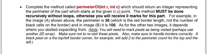 Solved What will be the perimeterof method for this question | Chegg.com