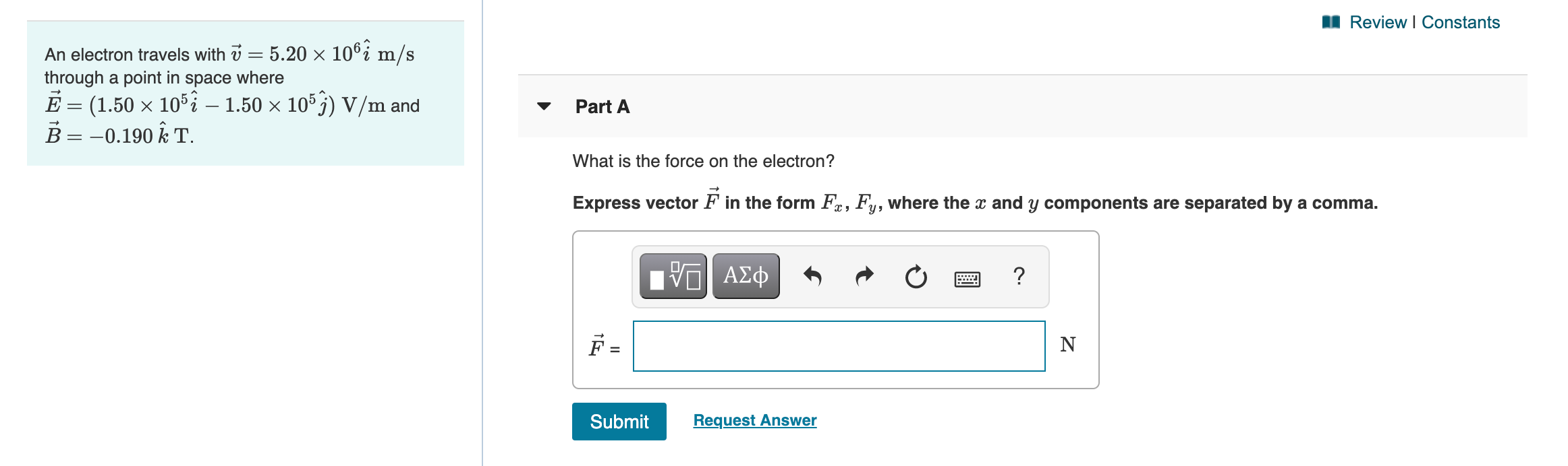 Solved Hi Review Constants 106i M S An Electron Travels Chegg Com