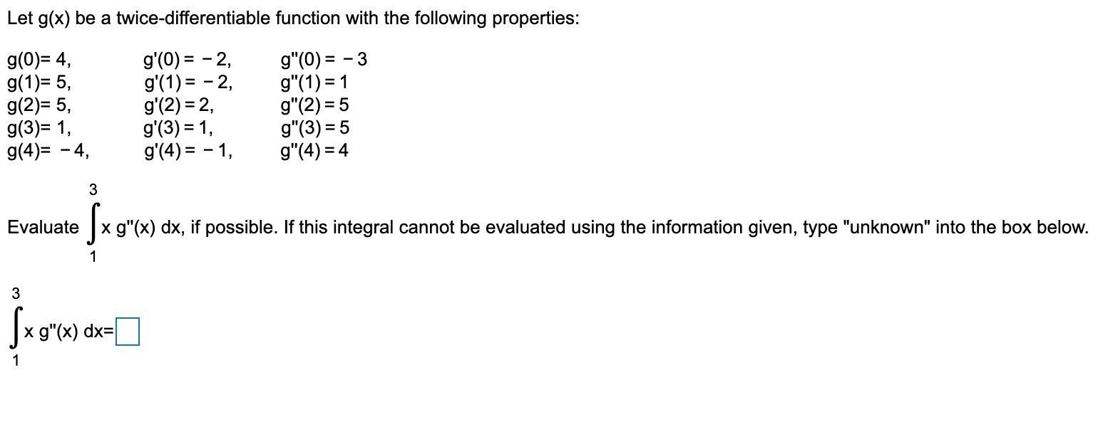 Solved Let G X Be A Twice Differentiable Function With The