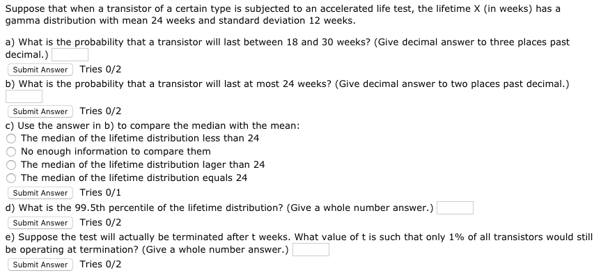 Solved Suppose that when a transistor of a certain type is | Chegg.com