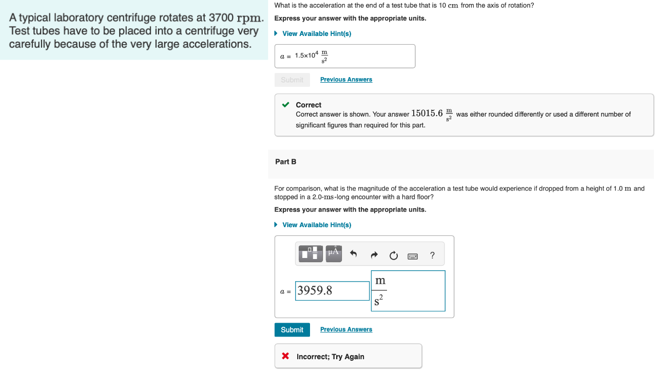 Solved A typical laboratory centrifuge rotates at