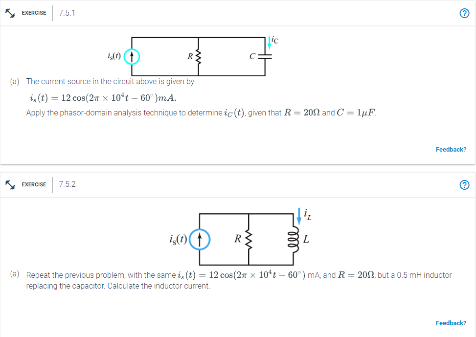 Solved (a) The current source in the circuit above is given | Chegg.com