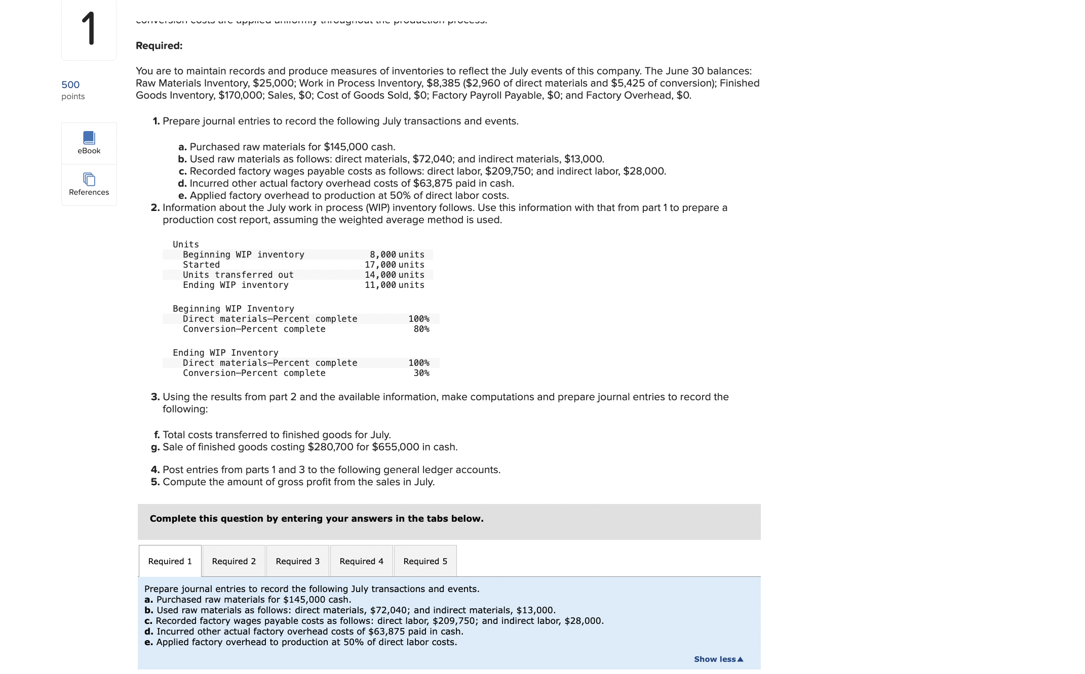 Solved 1. Prepare journal entries to record the following | Chegg.com