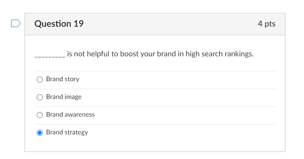 Solved is not helpful to boost your brand in high search | Chegg.com