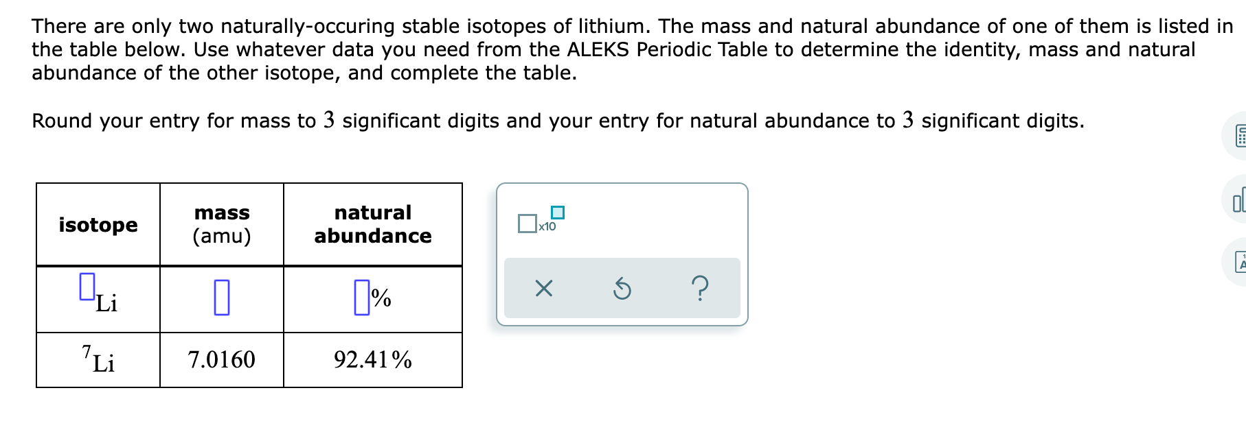 isotopes of lithium
