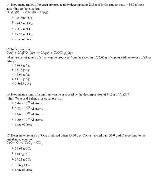 Solved 10. Which of the following reaction mixtures would | Chegg.com