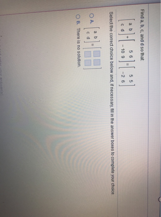 Solved Find A, B, C, And D So That 5 6 5 A B C D10926 Select | Chegg.com