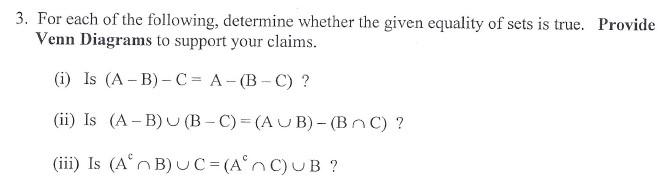 Solved 3. For Each Of The Following, Determine Whether The | Chegg.com