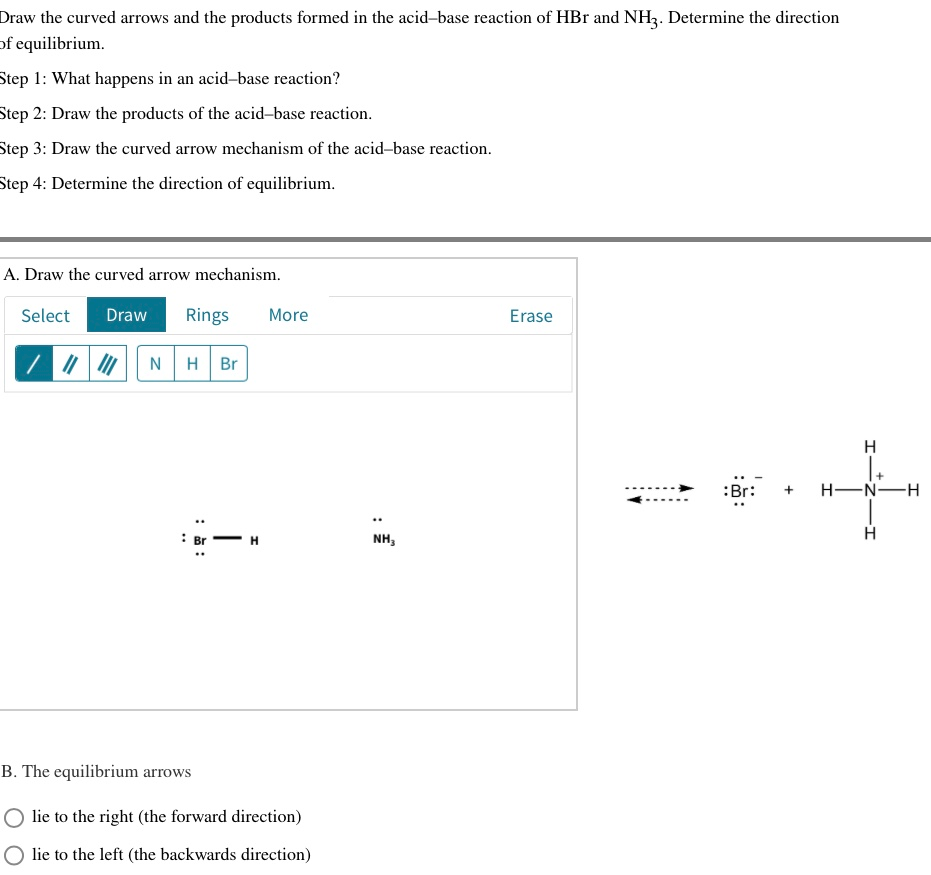 Solved Draw the curved arrows and the products formed in the | Chegg.com