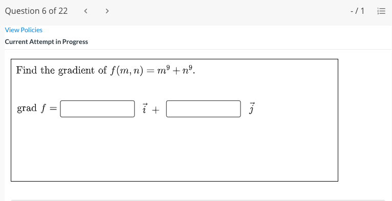 Solved Question 6 of 22 -/1 View Policies Current Attempt in | Chegg.com