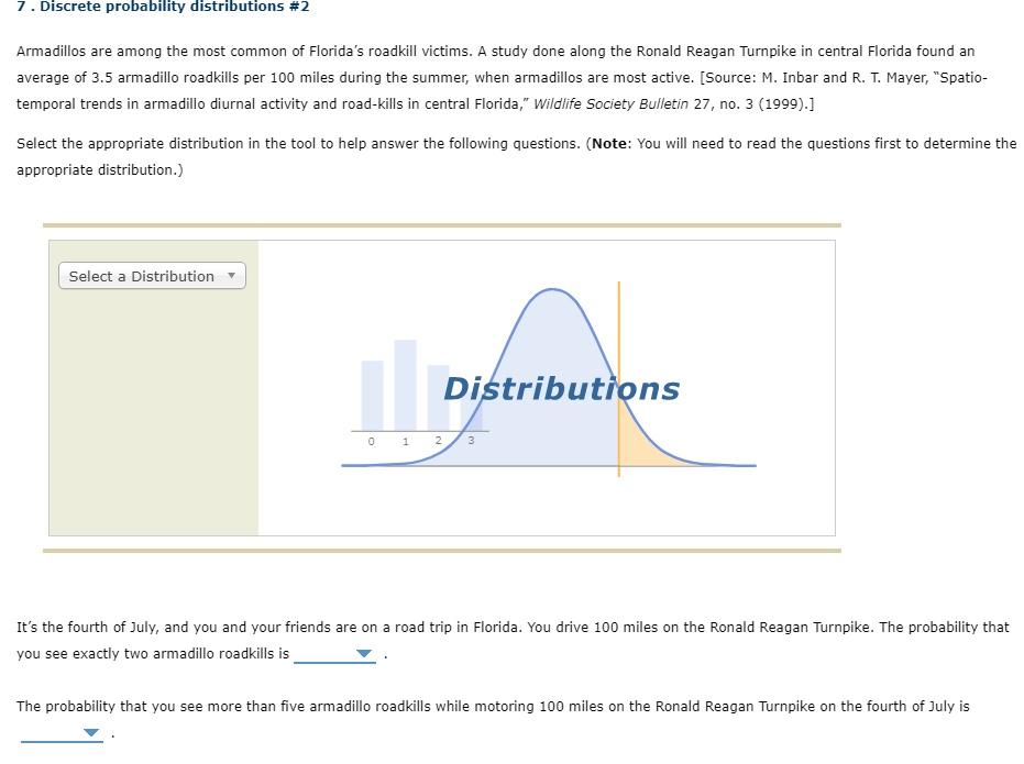 Solved Select the appropriate distribution in the tool below | Chegg.com