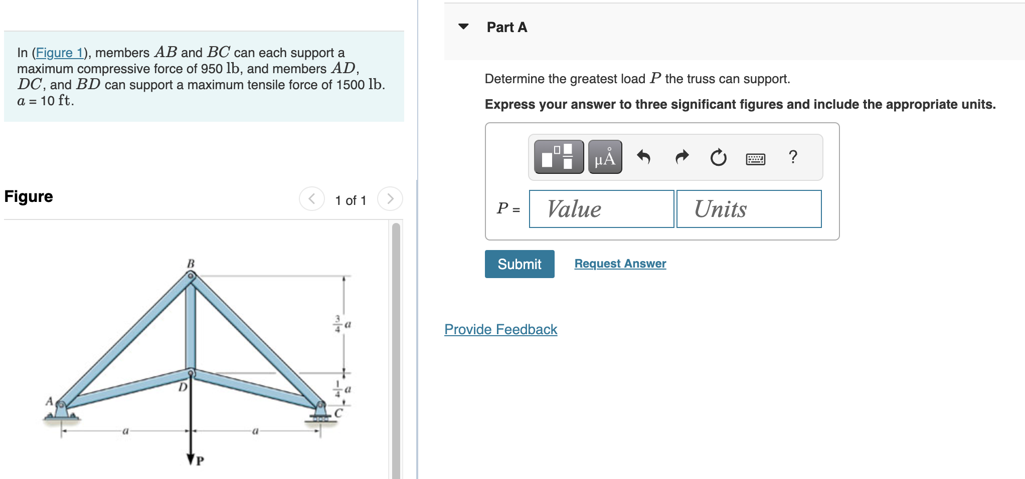 Solved In (Figure 1), Members AB And BC Can Each Support A | Chegg.com