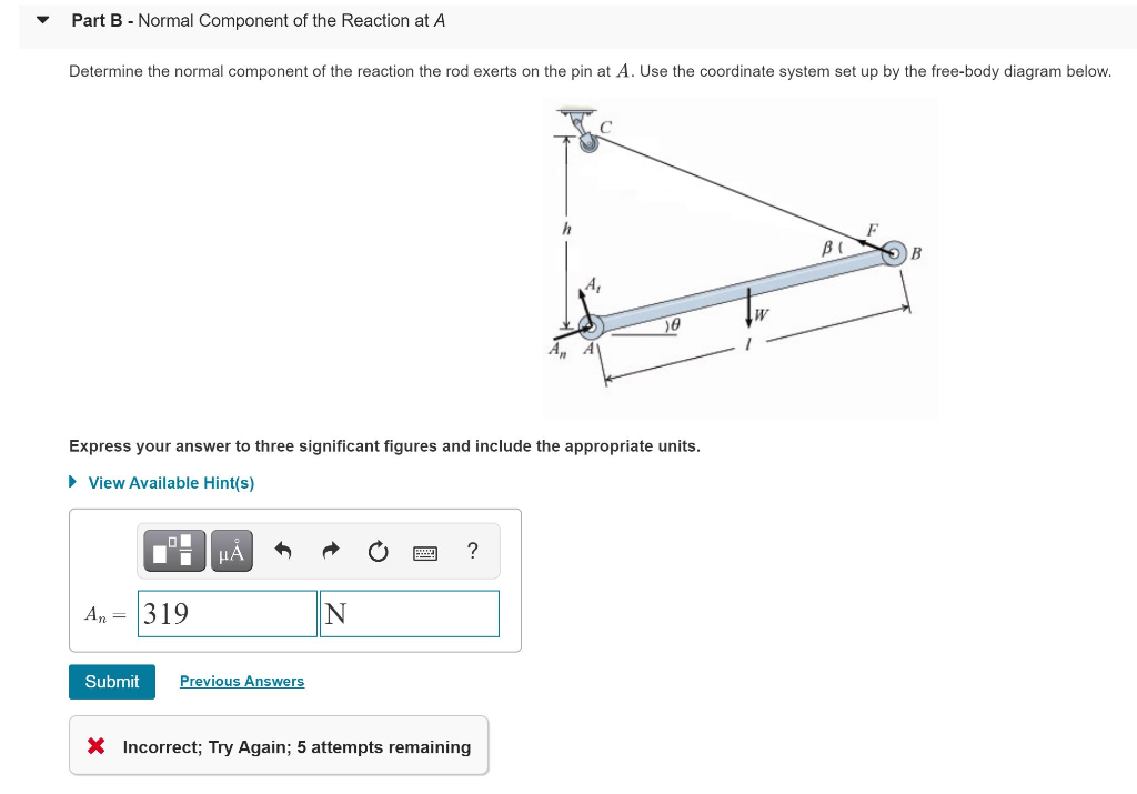 Solved Part A - Angular Acceleration of the Rod Learning | Chegg.com