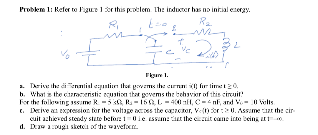 Solved Problem 1: Refer To Figure 1 For This Problem. The | Chegg.com