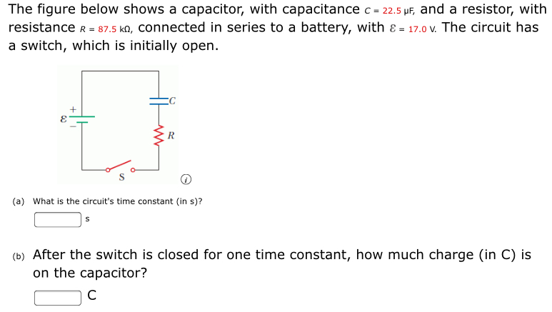 Solved The Figure Below Shows A Capacitor, With Capacitance | Chegg.com