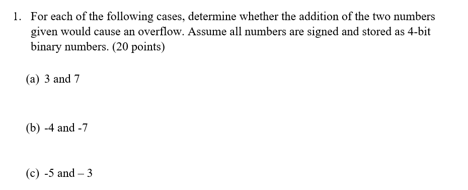 Solved 「 For Each Of The Following Cases Determine Whether