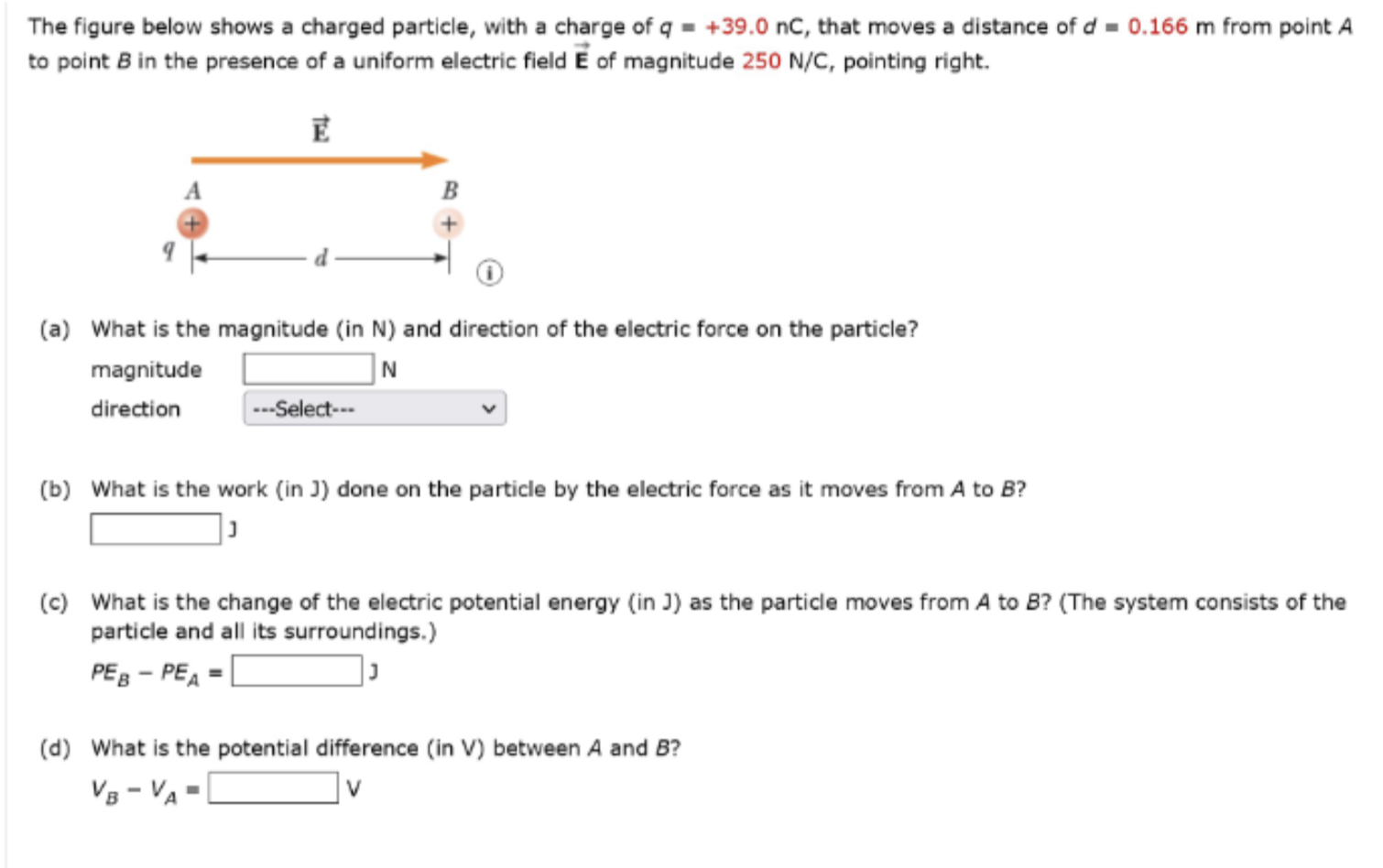 Solved The Figure Below Shows A Charged Particle, With A | Chegg.com