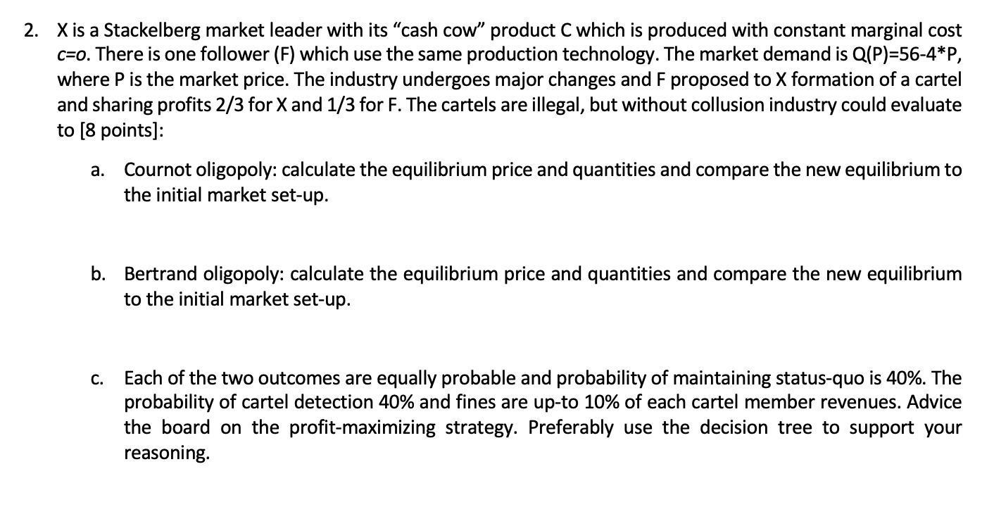 Solved Microeconomics II. Please Give As Detailed Answers As | Chegg.com