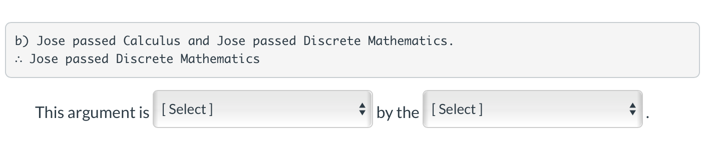 Solved Given The Following Arguments, Determine If The | Chegg.com