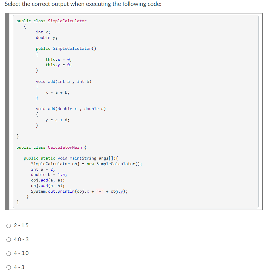 Solved Java Programming. I know these are very easy, simply | Chegg.com