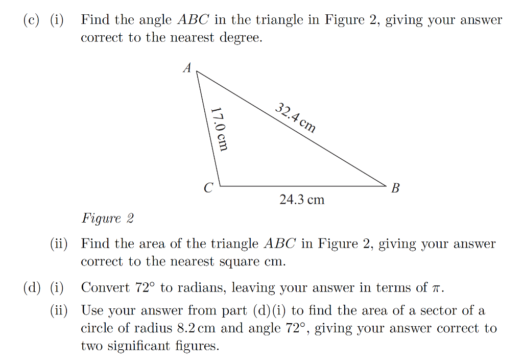 Solved (a) Find the length of the side marked x in the | Chegg.com