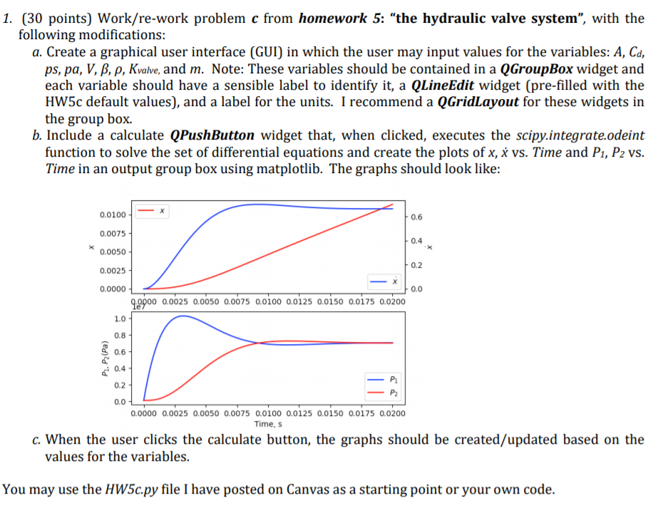 Using the code below from homework 5C solve problem 1 | Chegg.com