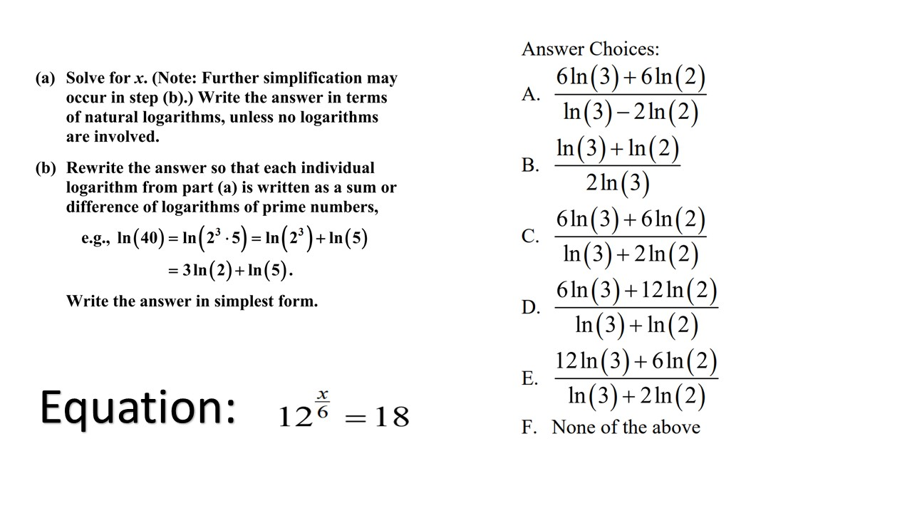 Solved (a) Solve for x. (Note: Further simplification may  Chegg.com