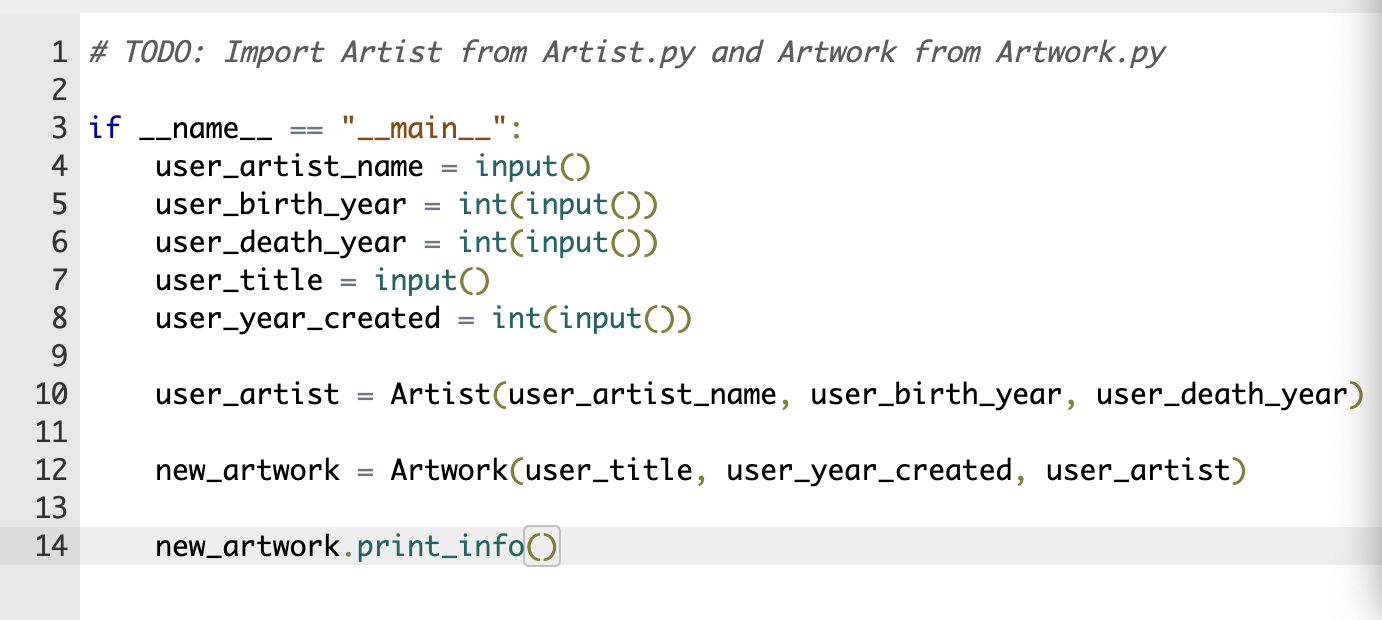 Solved 11.8 LAB Artwork label (modules) Define the Artist