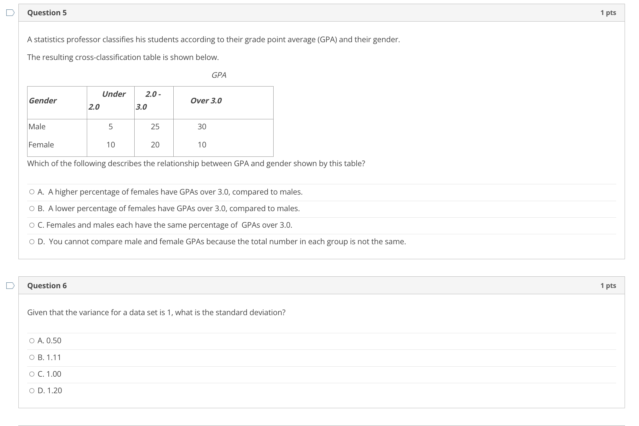 Solved A statistics professor classifies his students | Chegg.com