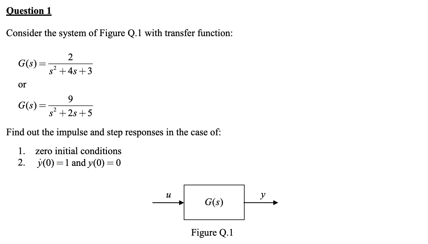 Solved Question 1 Consider the system of Figure Q.1 with | Chegg.com