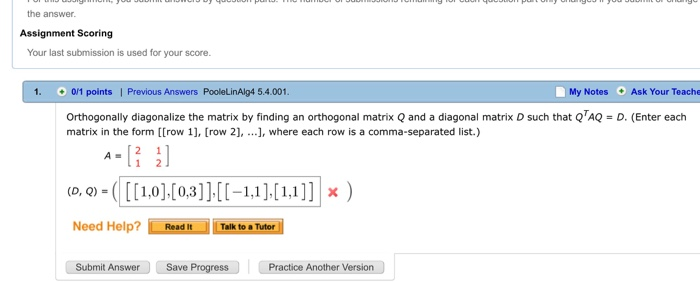Solved Orthogonally diagonalize the matrix by finding an | Chegg.com