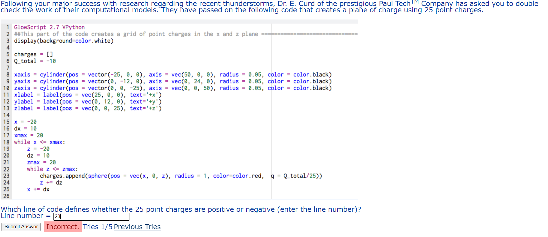 Solved Which line of code defines whether the 25 point | Chegg.com