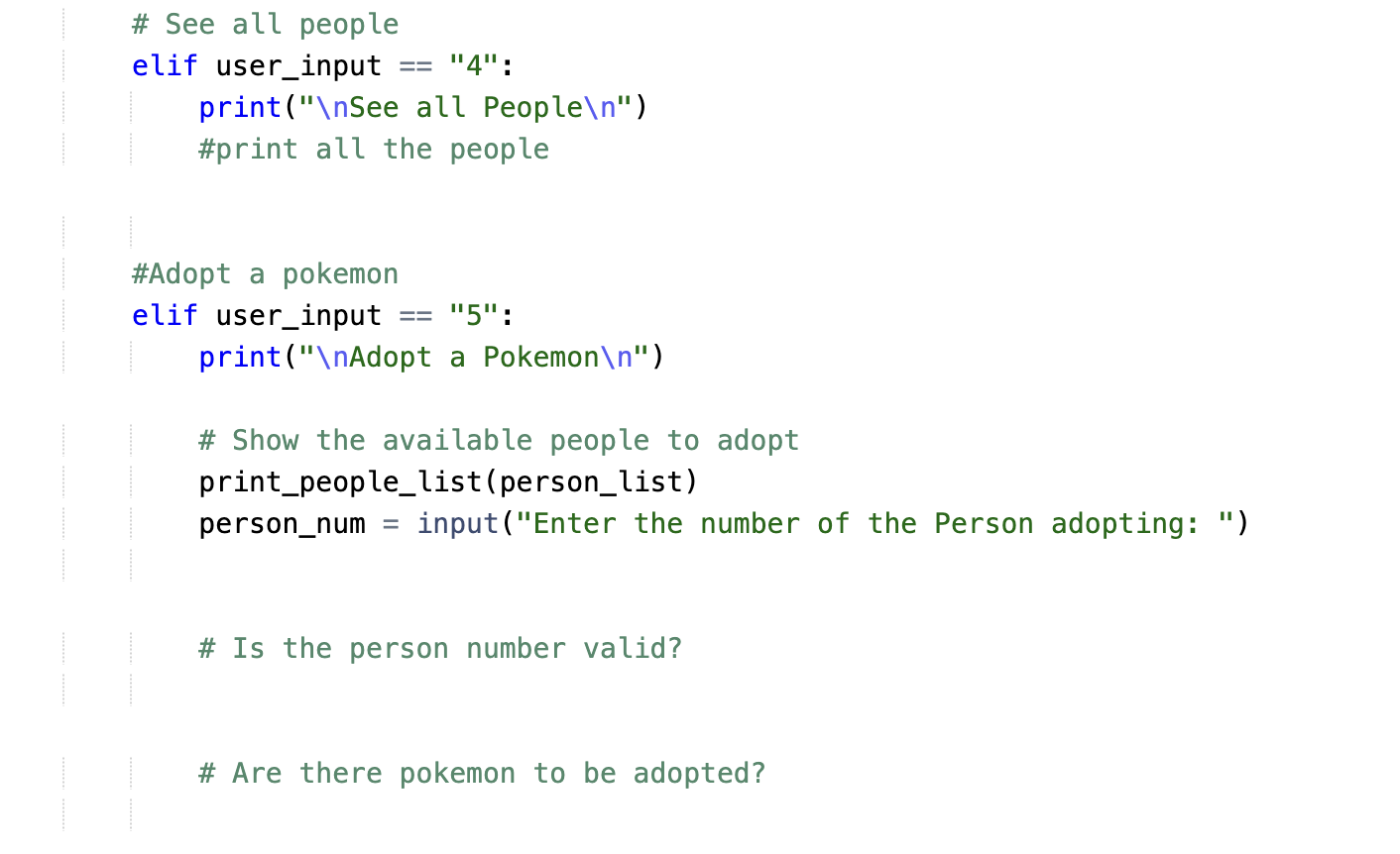 Solved e) Option 4 - See all people - Print out the people | Chegg.com