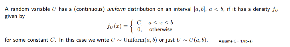 Solved A random variable U has a continuous) uniform | Chegg.com