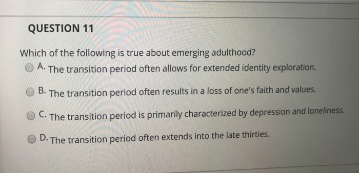 Solved QUESTION 11 Which of the following is true about | Chegg.com