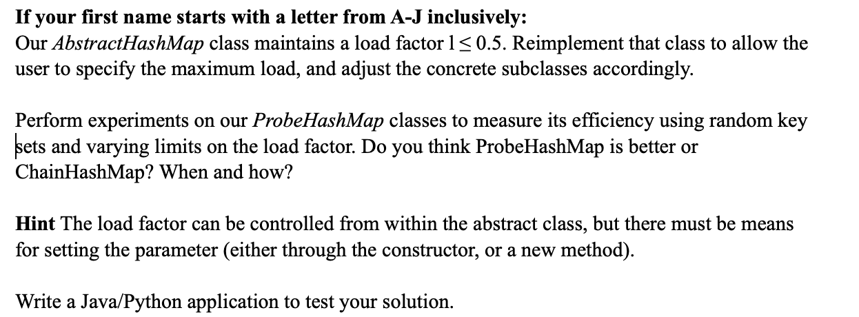 Solved If your first name starts with a letter from A-J | Chegg.com