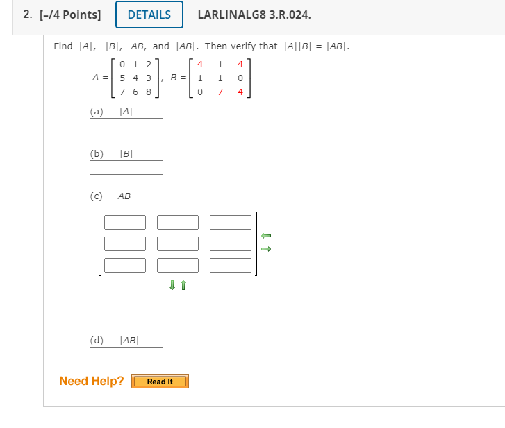 Solved linear algebra please answer both of the question | Chegg.com