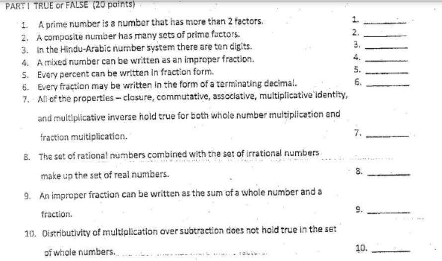 THE NUMBER 9 IS A PRIME NUMBER TRUE OR FALSE visual data 6