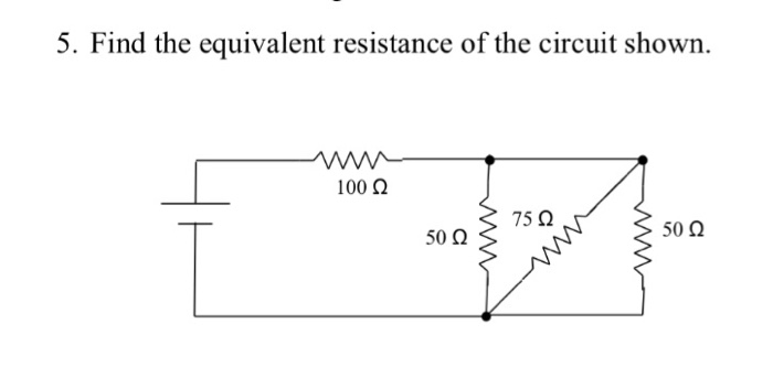 Solved Find the equivalent resistance of the circuit shown. | Chegg.com