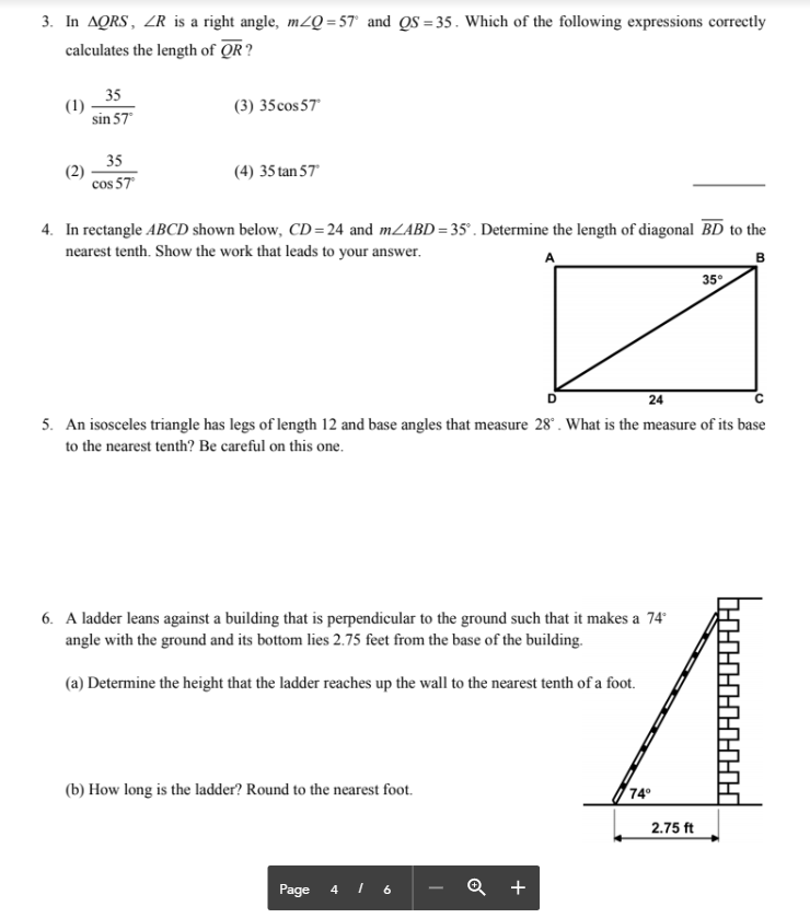 Solved 1. In Each Diagram Shown Below, Solve For The Length | Chegg.com