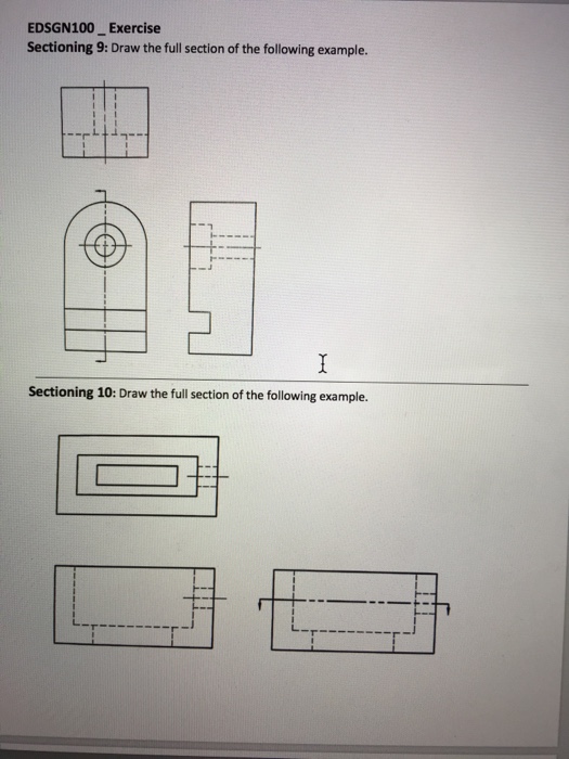 Solved Draw the full section of the following example. Draw | Chegg.com