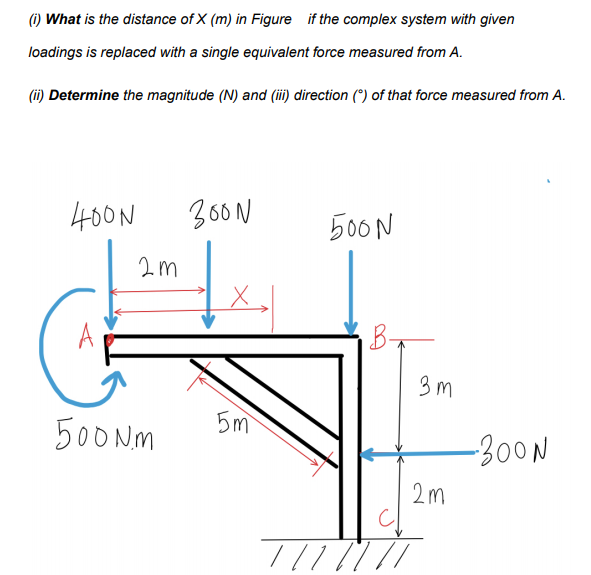 Solved () What is the distance of X (m) in Figure if the | Chegg.com