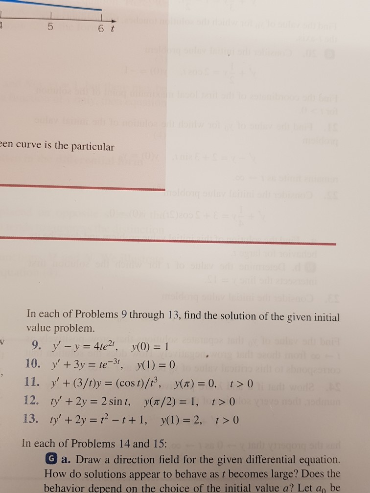 Solved een curve is the particular In each of Problems 9 | Chegg.com