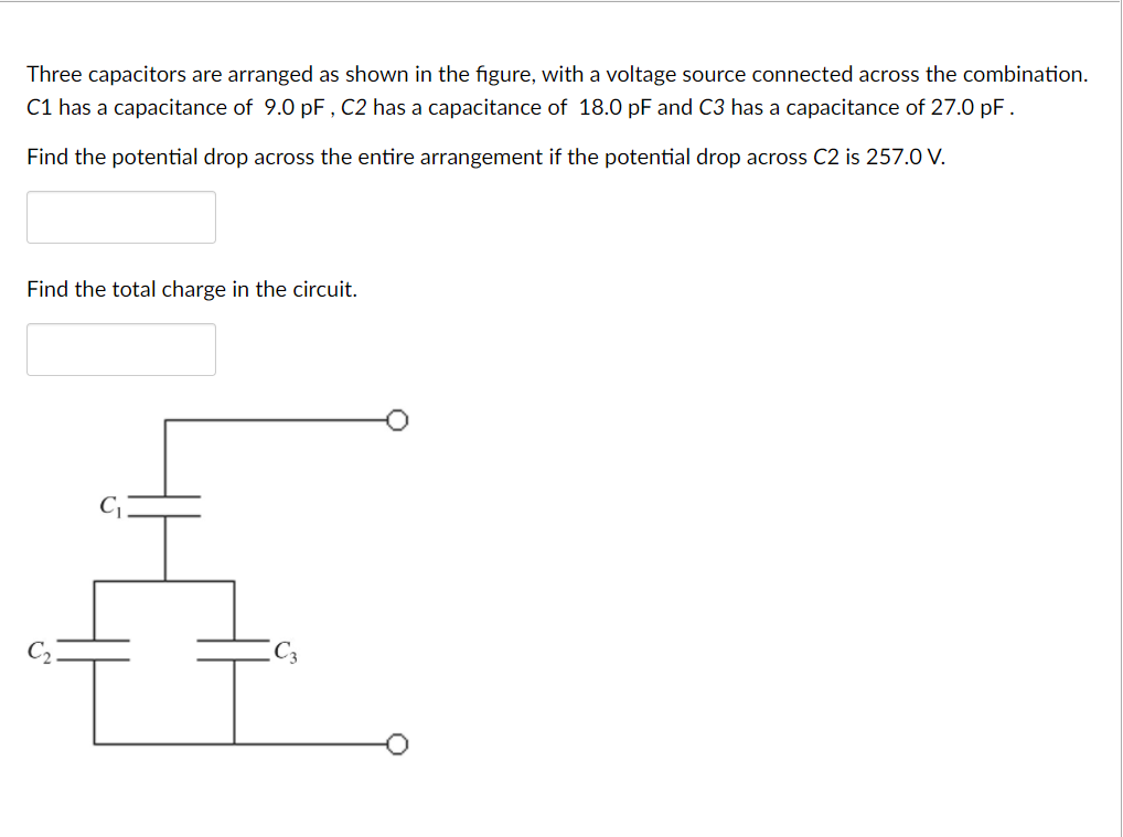 Solved Three Capacitors Are Arranged As Shown In The Figure, | Chegg.com